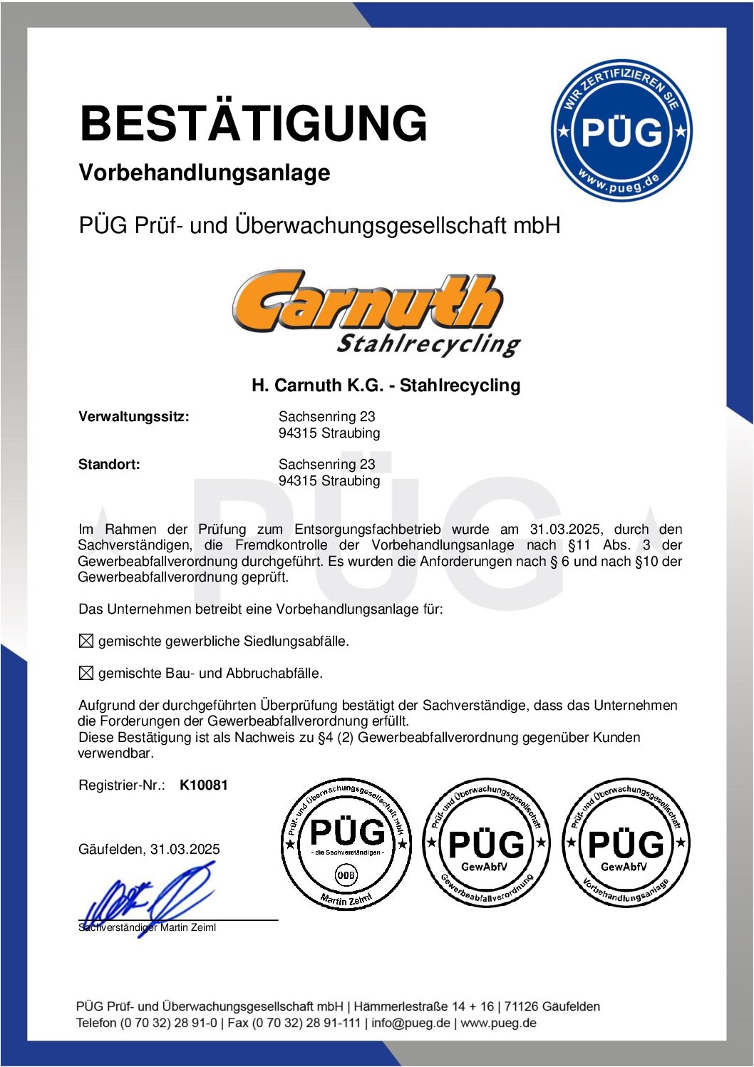 Vorbehandlungsanlage