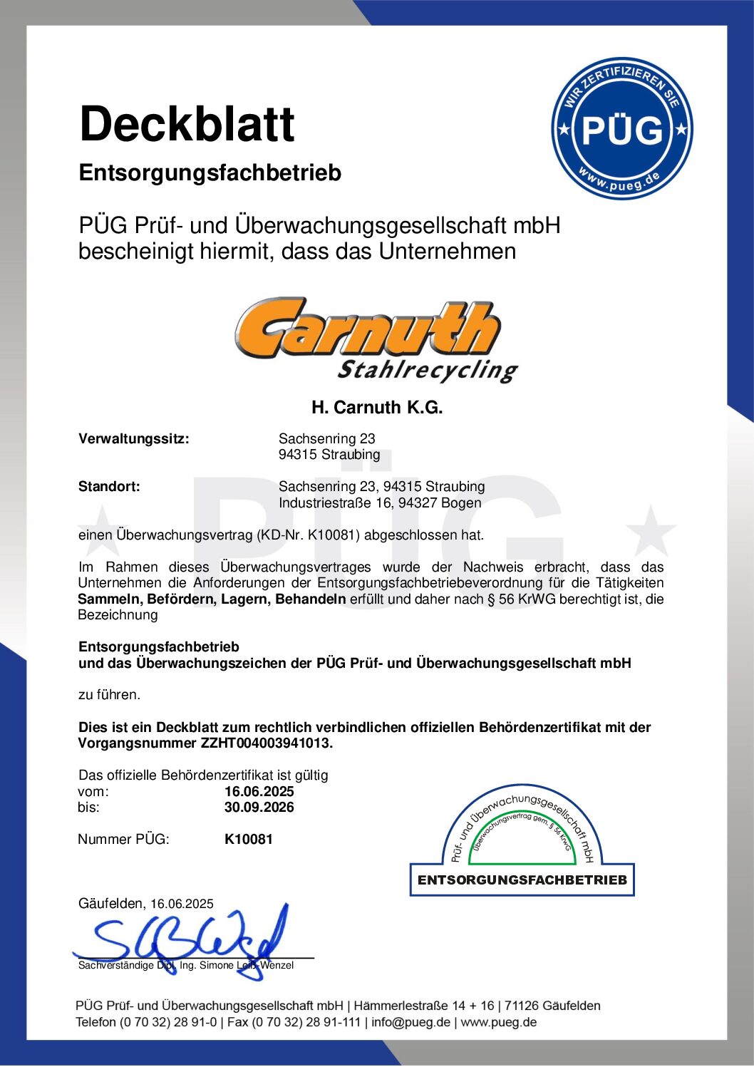 Entsorgungsfachbetrieb